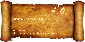 Antal Orália névjegykártya